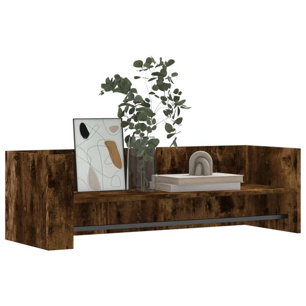 vidaXL Ραφιέρα Τοίχου Καπνιστή Δρυς 100x35x30,5 εκ. Επεξεργασμένο Ξύλο