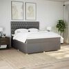 vidaXL &Kappa;&rho;&epsilon;&beta;ά&tau;&iota; Boxspring &mu;&epsilon; &Sigma;&tau;&rho;ώ&mu;&alpha; Taupe 180x200 &epsilon;&kappa;. &Upsilon;&phi;&alpha;&sigma;&mu;ά&tau;&iota;&nu;&omicron;