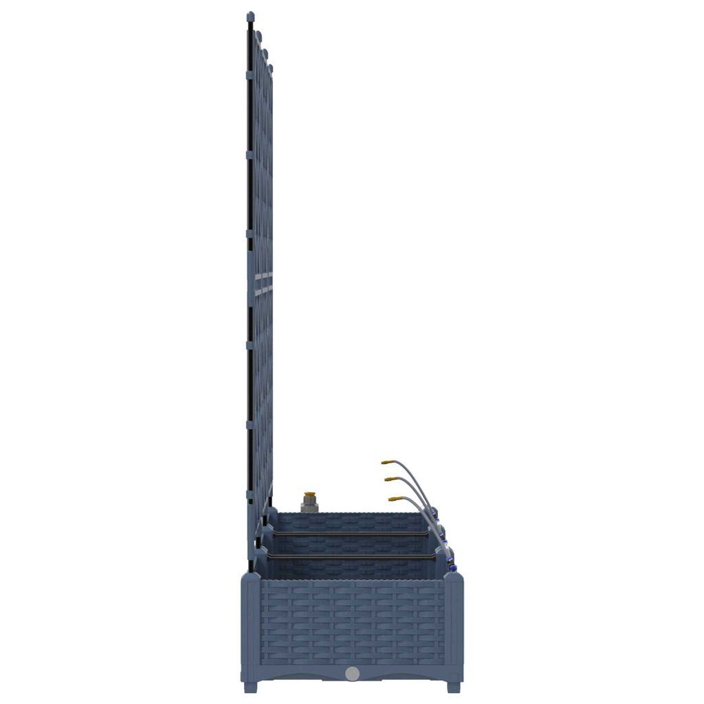 vidaXL Ζαρντινιέρες κήπου Γκρι 120 x 40 x 126 cm Ατσάλι