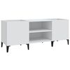 vidaXL Δισκοθήκη Λευκή 121 x 38 x 48 εκ. Επεξεργασμένο Ξύλο