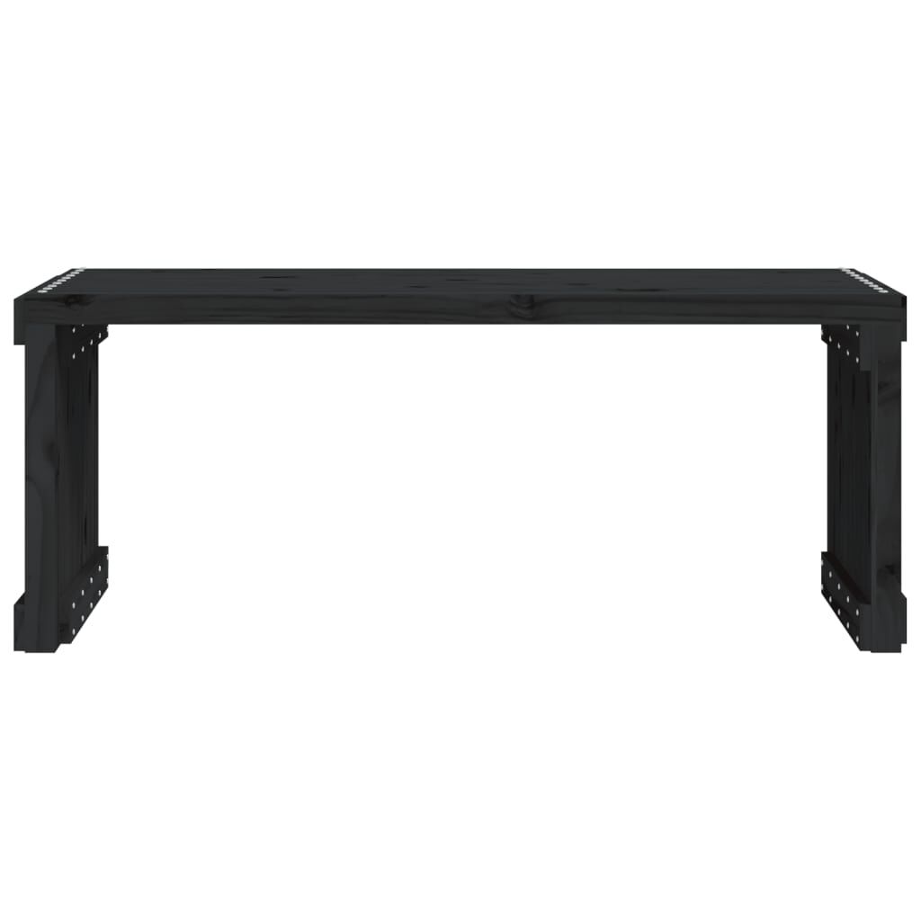 vidaXL Παγκάκι Κήπου Επεκτάσιμο Μαύρο 212,5x40,5x45εκ. Μασίφ Πεύκο