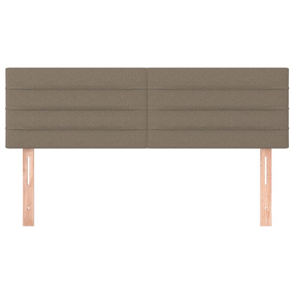 vidaXL Κεφαλάρια Κρεβατιού 2 τεμ. Taupe 72x5x78/88 εκ. Υφασμάτινα