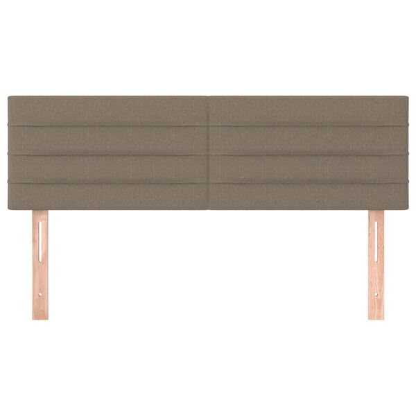 vidaXL Κεφαλάρια Κρεβατιού 2 τεμ. Taupe 72x5x78/88 εκ. Υφασμάτινα