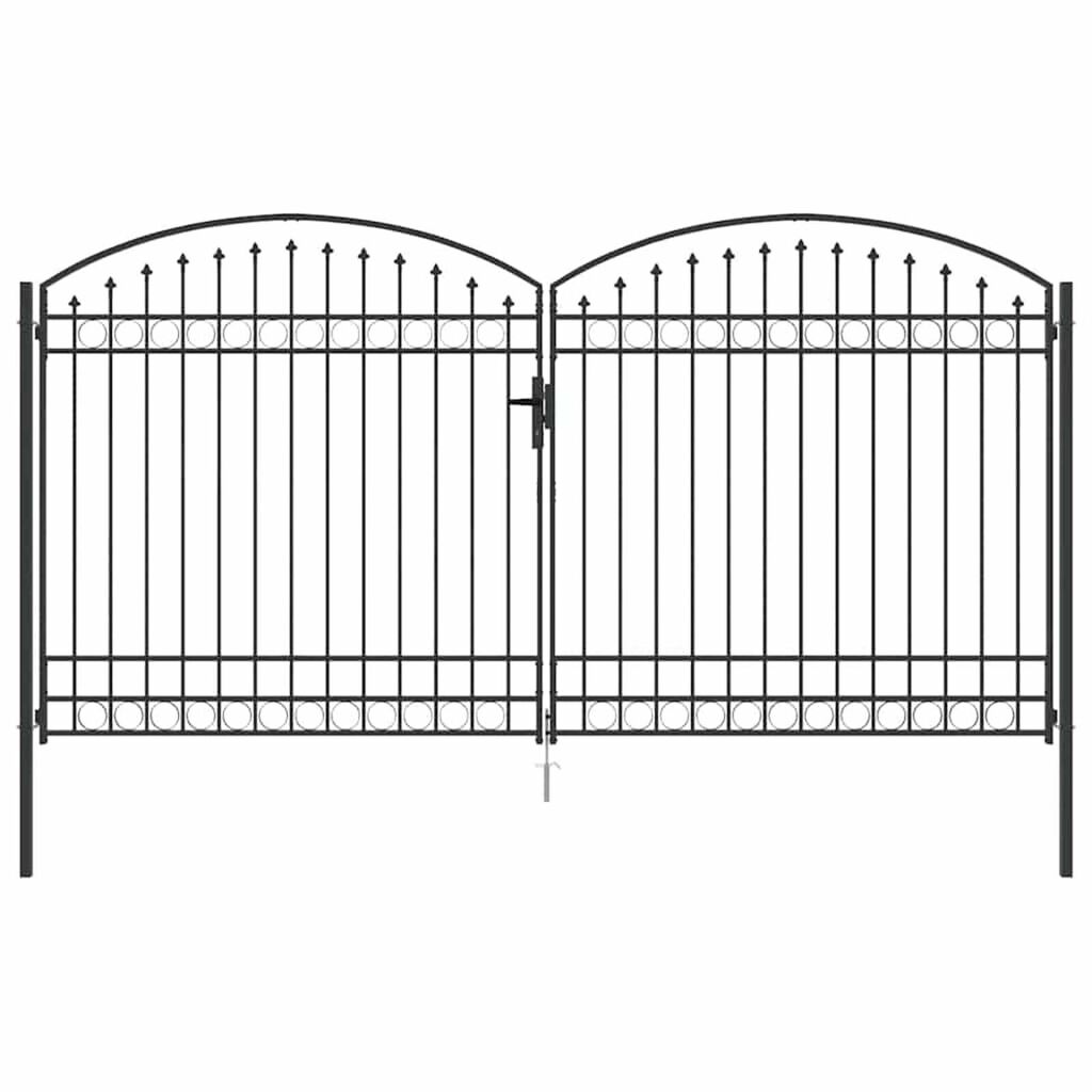 vidaXL Πύλη Φράχτη Άλλο Γκρι 400 x 200 cm Ατσάλι