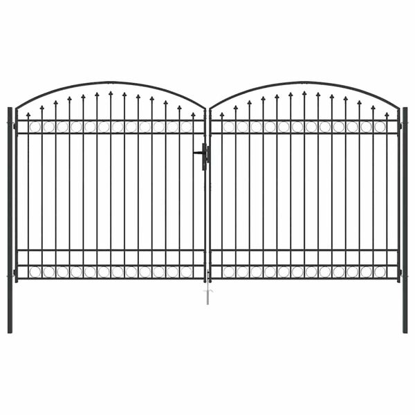 vidaXL Πύλη Φράχτη Άλλο Γκρι 400 x 200 cm Ατσάλι