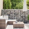 vidaXL Συρματοκιβώτιο Τοίχος 900x50x150 εκ. Γαλβαν.Χάλυβας + Καλύμματα