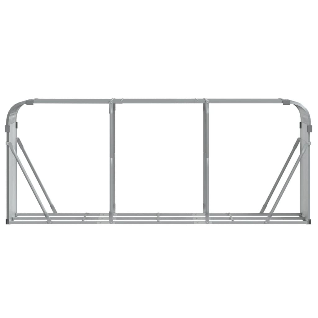 vidaXL Ξυλοθήκη Αν. Γκρι 234 x 45 x 100 εκ. από Γαλβανισμένο Ατσάλι