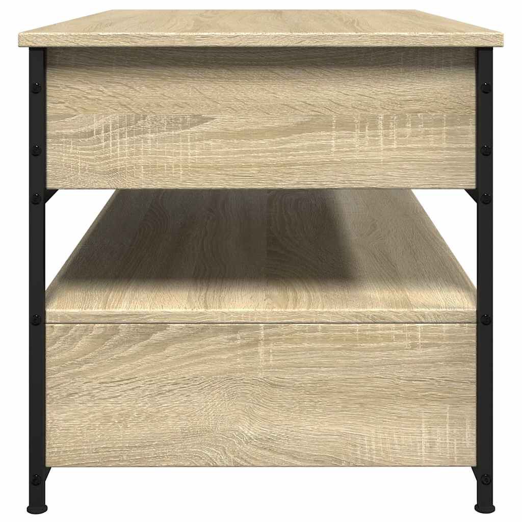 vidaXL Τραπεζάκι Σαλονιού Sonoma Δρυς 85x50x50 εκ. Επ. Ξύλο & Μέταλλο