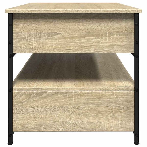 vidaXL Τραπεζάκι Σαλονιού Sonoma Δρυς 85x50x50 εκ. Επ. Ξύλο & Μέταλλο