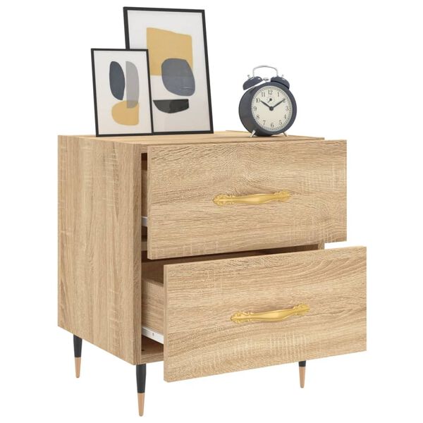 vidaXL Κομοδίνο Sonoma Δρυς 40 x 35 x 47,5 εκ. από Επεξεργασμένο Ξύλο