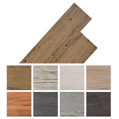 vidaXL Δάπεδο Μη Αυτοκόλλητο Καφέ Καρυδί 5,26 μ² / 2 χιλ. από PVC