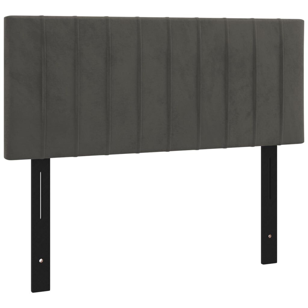 vidaXL Κεφαλάρι Κρεβατιού Σκούρο Γκρι 100x5x78/88 εκ. Βελούδινο (US)