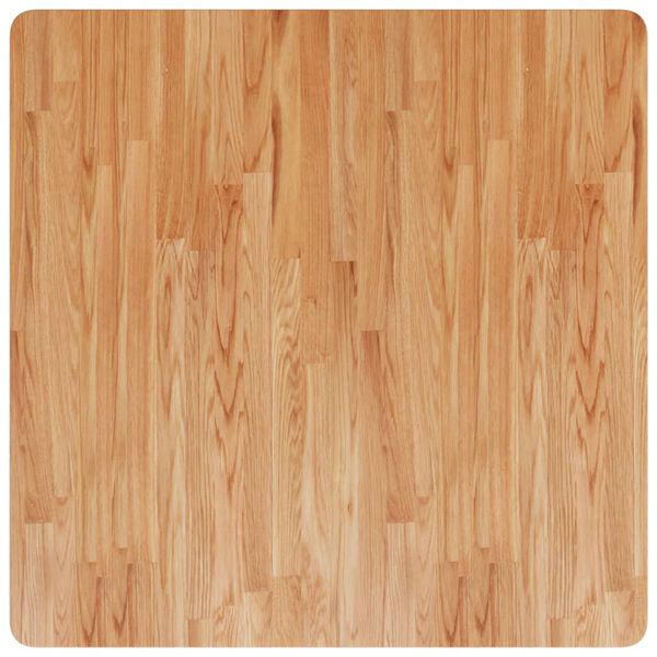 vidaXL Επιφάνεια Τραπεζιού Τετράγωνη Αν. Καφέ 80x80x2,5 εκ. Ξύλο Δρυς