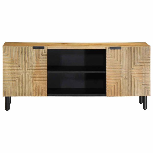 vidaXL Ντουλάπι τηλεόρασης καφέ 105x33x46 cm από μασίφ ξύλο Mango