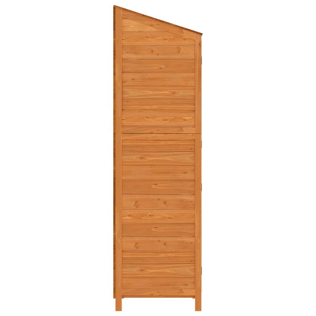 vidaXL Αποθήκη Κήπου Καφέ 55 x 52 x 174,5 εκ. από Μασίφ Ξύλο Ελάτης
