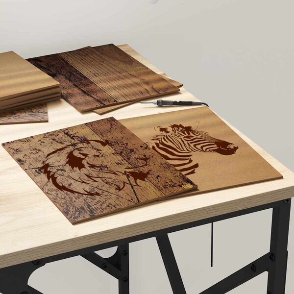 vidaXL Διακοσμητικά Πάνελ 12 pcs Παλαιό ξύλο 15 x 21 x 0.3 εκ