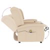 vidaXL Πολυθρόνα Μασάζ Διθέσια & Ποτηροθήκη Κρεμ