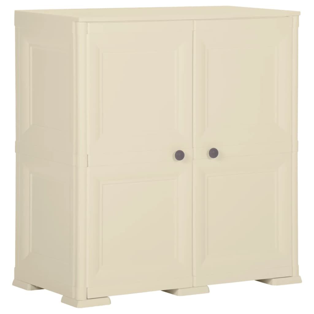 vidaXL Πλαστικό Ντουλάπι Angora Λευκό 79 x 43 x 85,5εκ με Σχέδιο Ξύλου