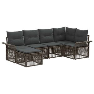 vidaXL &Sigma;&epsilon;&tau; &Kappa;&alpha;&nu;&alpha;&pi;έ &Kappa;ή&pi;&omicron;&upsilon; 6 pcs &Gamma;&kappa;&rho;&iota; &sigma;&upsilon;&nu;&theta;&epsilon;&tau;&iota;&kappa;ό &rho;&alpha;&tau;ά&nu;