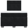 vidaXL Κρεβάτι Boxspring με Στρώμα Μαύρο 120 x 200 εκ. Βελούδινο