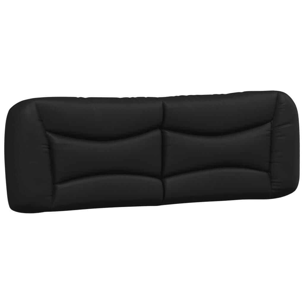 vidaXL Κρεβάτι με Στρώμα Μαύρο 160x200εκ.από Συνθετικό Δέρμα