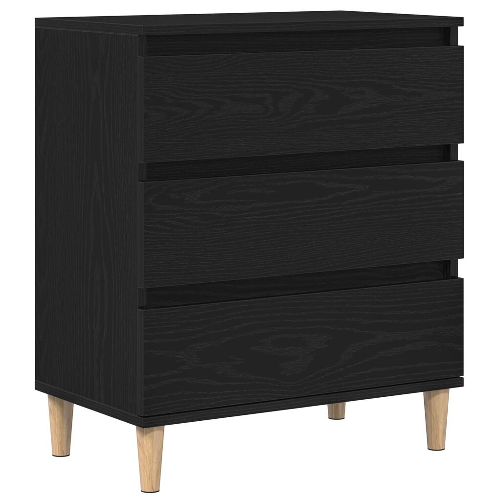 vidaXL Μπουφές Μαύρο Δρυς 60x35x70 εκ Επεξεργασμένο Ξύλο