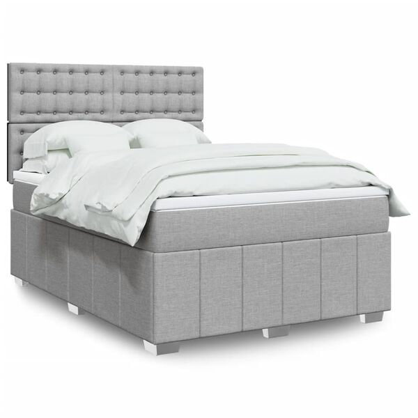 vidaXL &Kappa;&rho;&epsilon;&beta;ά&tau;&iota; Boxspring &mu;&epsilon; &Sigma;&tau;&rho;ώ&mu;&alpha; &Alpha;&nu;&omicron;&iota;&chi;&tau;ό &Gamma;&kappa;&rho;&iota; 140x200 &epsilon;&kappa;. &Upsilon;&phi;&alpha;&sigma;&mu;ά&tau;&iota;&nu;&omicron;