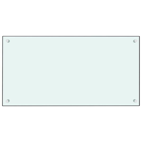 vidaXL Πλάτες Κουζίνας 2 τεμ. Λευκές 80x60 εκ. από Ψημένο Γυαλί