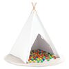vidaXL Σκηνίτσα Teepee Λευκό 120 x 120 x 150 cm Ύφασμα και Πλαστικό