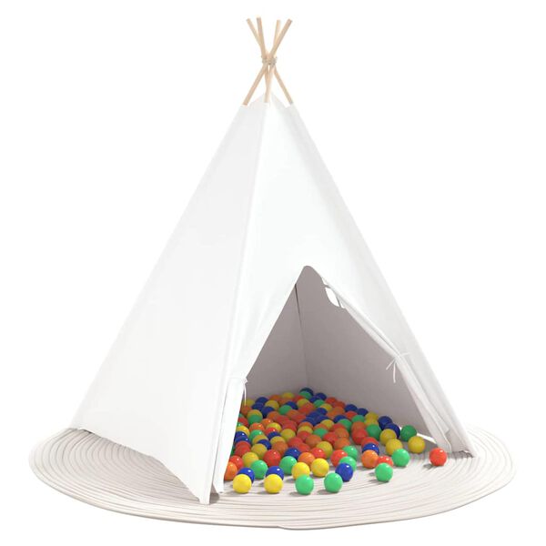vidaXL Σκηνίτσα Teepee Λευκό 120 x 120 x 150 cm Ύφασμα και Πλαστικό