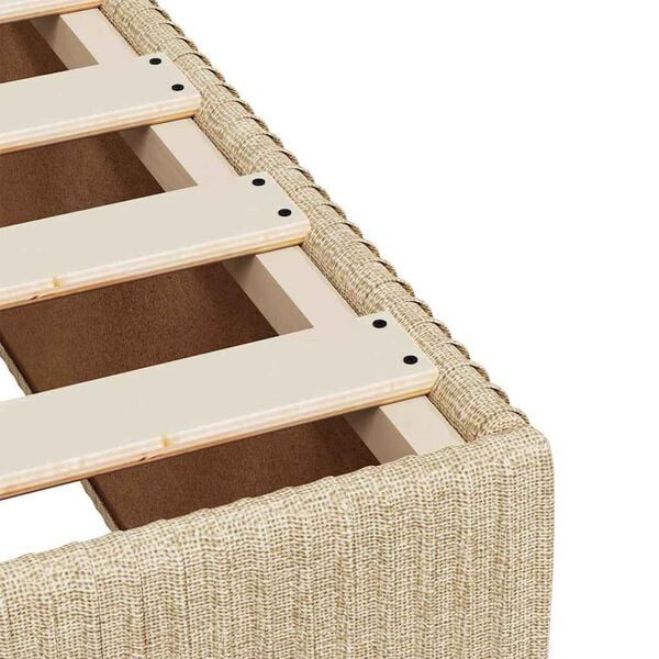 vidaXL Κρεβάτι Boxspring με Στρώμα Κρεμ 120x190 εκ. Υφασμάτινο