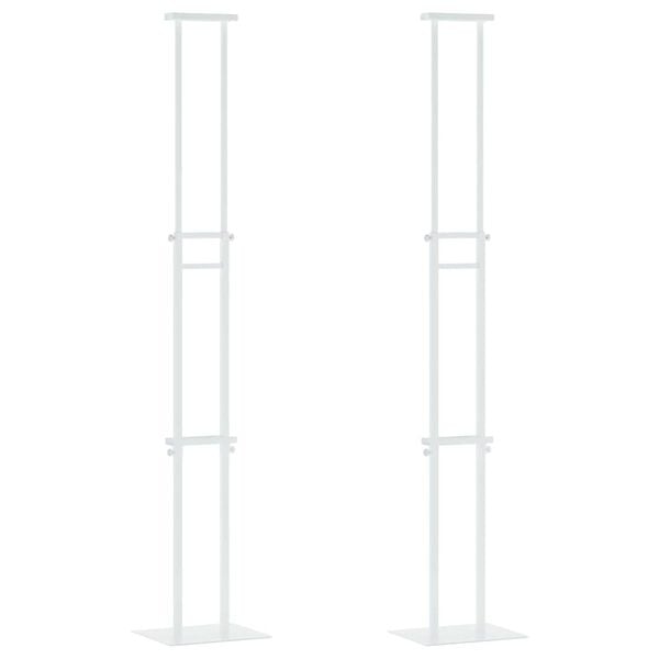vidaXL Εκθεσιακές Οθόνες 2 pcs Λευκό 30 x 24 x 208 εκ. Σίδερο