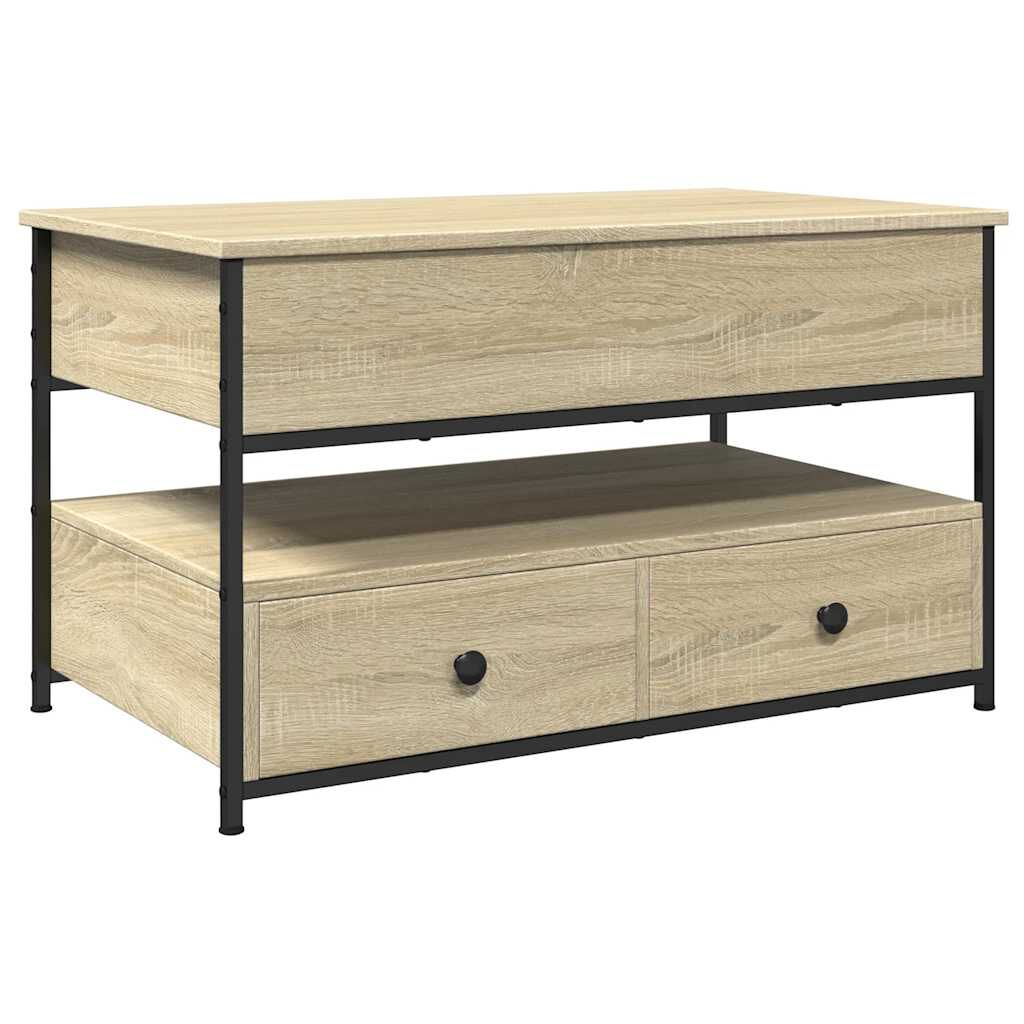 vidaXL Τραπεζάκι Σαλονιού Sonoma Δρυς 85x50x50 εκ. Επ. Ξύλο & Μέταλλο