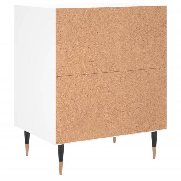 vidaXL Κομοδίνα 2 τεμ. Λευκά 40 x 30 x 50 εκ. από Επεξεργασμένο Ξύλο