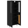 vidaXL Highboard 2 pcs &Mu;&alpha;ύ&rho;&eta; &Omicron;&xi;&upsilon;ά &Sigma;ύ&nu;&theta;&epsilon;&tau;&omicron; &Xi;ύ&lambda;&omicron; &kappa;&alpha;&iota; &Gamma;&upsilon;&alpha;&lambda;ί