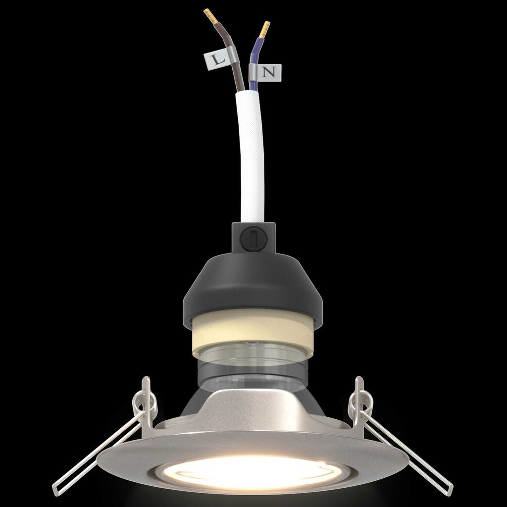 vidaXL Spotlights με προβολείς 6 pcs Ασημί 9 x 9 εκ. Μέταλλο