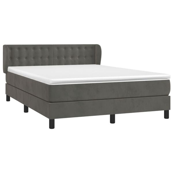 vidaXL &Kappa;&rho;&epsilon;&beta;ά&tau;&iota; Boxspring &mu;&epsilon; &Sigma;&tau;&rho;ώ&mu;&alpha; &Sigma;&kappa;&omicron;ύ&rho;&omicron; &Gamma;&kappa;&rho;&iota; 140x200 &epsilon;&kappa;. &Beta;&epsilon;&lambda;&omicron;ύ&delta;&iota;&nu;&omicron;