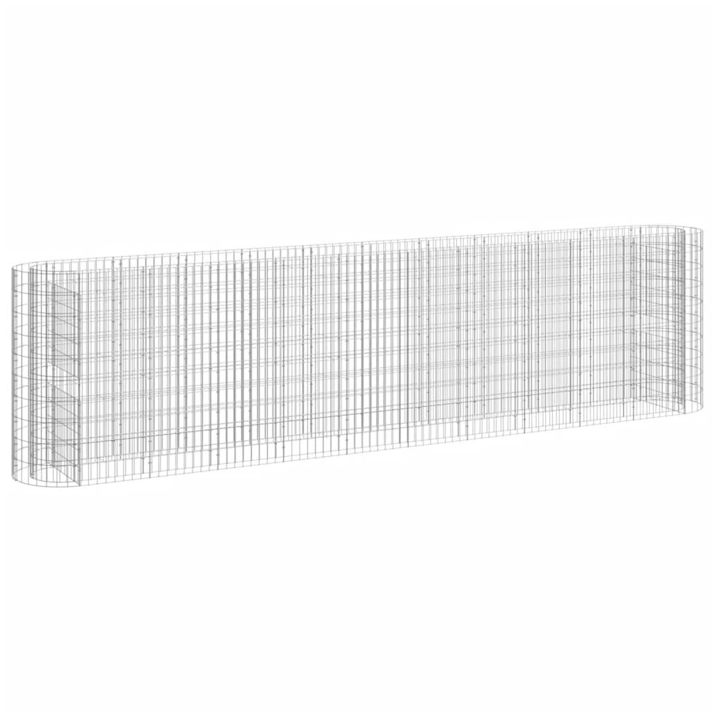 vidaXL Συρματοκιβώτιο-Γλάστρα Υπερυψωμένη 400x50x100 εκ Γαλβαν. Ατσάλι