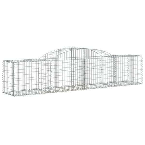 vidaXL Συρματοκιβώτια Τοξωτά 8 τεμ. 300x50x60/80 εκ. Γαλβαν. Ατσάλι