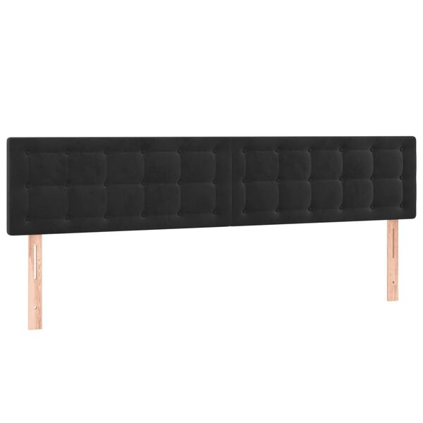 vidaXL Κεφαλάρια Κρεβατιού 2 τεμ. Μαύρο 90x5x78/88 εκ. Βελούδινο