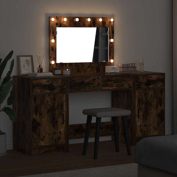 vidaXL Τραπέζι περιποίησης με συρτάρι 3 pcs Καφέ 40 x 41 x 75 εκ