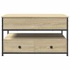 vidaXL Τραπεζάκι Σαλονιού Sonoma Δρυς 85x50x50 εκ. Επ. Ξύλο & Μέταλλο