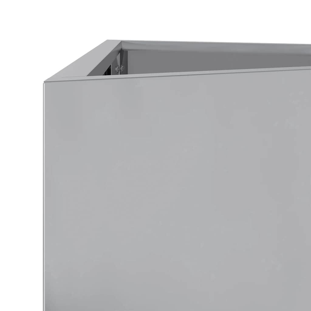 vidaXL Ζαρντινιέρες Κήπου 2 τεμ. Τρίγωνο 40x40x75 εκ Γαλβ. Ατσάλι