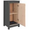 vidaXL Συρταριέρες 2 τεμ. Γκρι 39x35x80 εκ. από Μασίφ Ξύλο Πεύκου