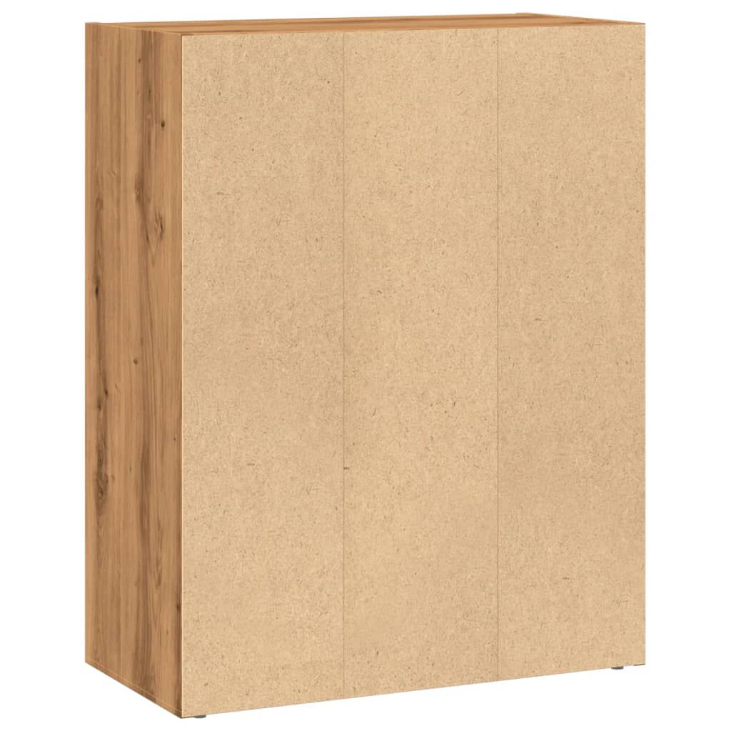 vidaXL Βιβλιοθήκη Αρτισιανή Δρυς 60x30x77 εκ. από Επεξεργασμένο Ξύλο