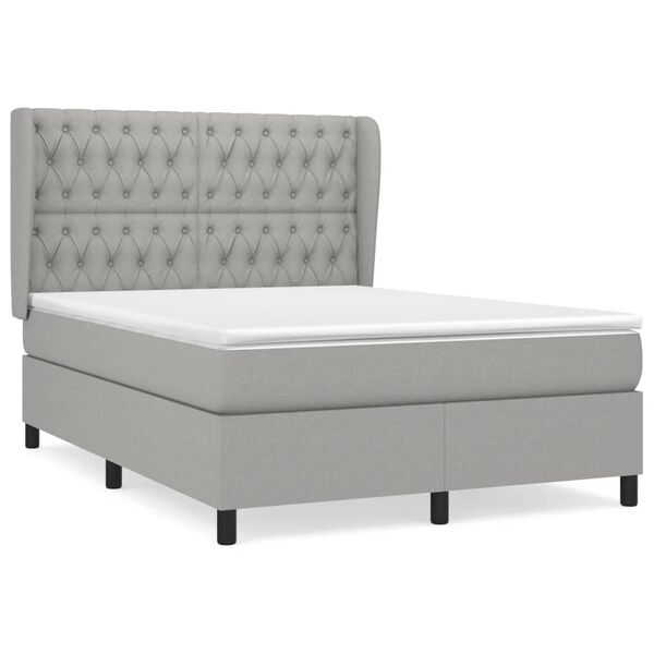 vidaXL &Kappa;&rho;&epsilon;&beta;ά&tau;&iota; Boxspring &mu;&epsilon; &Sigma;&tau;&rho;ώ&mu;&alpha; &Alpha;&nu;&omicron;&iota;&chi;&tau;ό &Gamma;&kappa;&rho;&iota; 140x190 &epsilon;&kappa;. &Upsilon;&phi;&alpha;&sigma;&mu;ά&tau;&iota;&nu;&omicron;