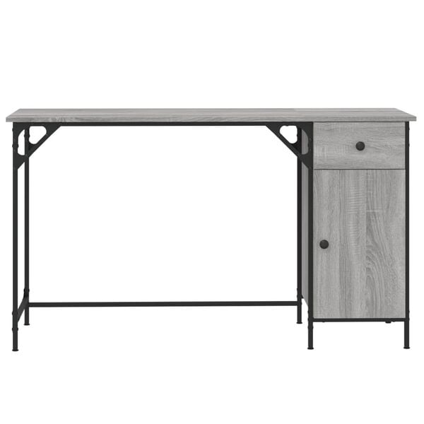 vidaXL Γραφείο Υπολογιστή Γκρι Sonoma 131x48x75 εκ. Επεξεργασμένο Ξύλο