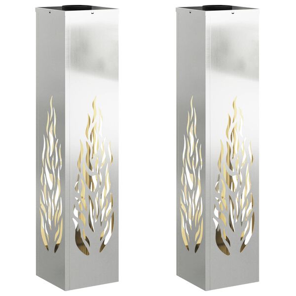 vidaXL &Eta;&lambda;&iota;&alpha;&kappa;ό LED &Phi;&omega;&sigmaf; &Delta;&rho;ό&mu;&omicron;&upsilon; 2 pcs &Alpha;&sigma;&eta;&mu;ί &Gamma;&alpha;&lambda;&beta;&alpha;&nu;&iota;&sigma;&mu;έ&nu;&omicron; &Chi;ά&lambda;&upsilon;&beta;&alpha;