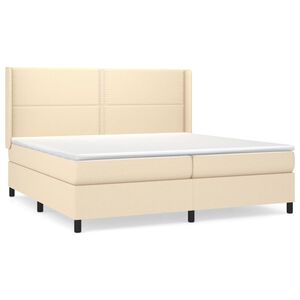 vidaXL &Kappa;&rho;&epsilon;&beta;ά&tau;&iota; Boxspring &mu;&epsilon; &Sigma;&tau;&rho;ώ&mu;&alpha; &Kappa;&rho;&epsilon;&mu; 200x200 &epsilon;&kappa;. &Upsilon;&phi;&alpha;&sigma;&mu;ά&tau;&iota;&nu;&omicron;
