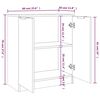 vidaXL Ντουλάπια 2 τεμ. Γκρι Σκυροδέματος 60x30x70 εκ. Επεξεργ. Ξύλο